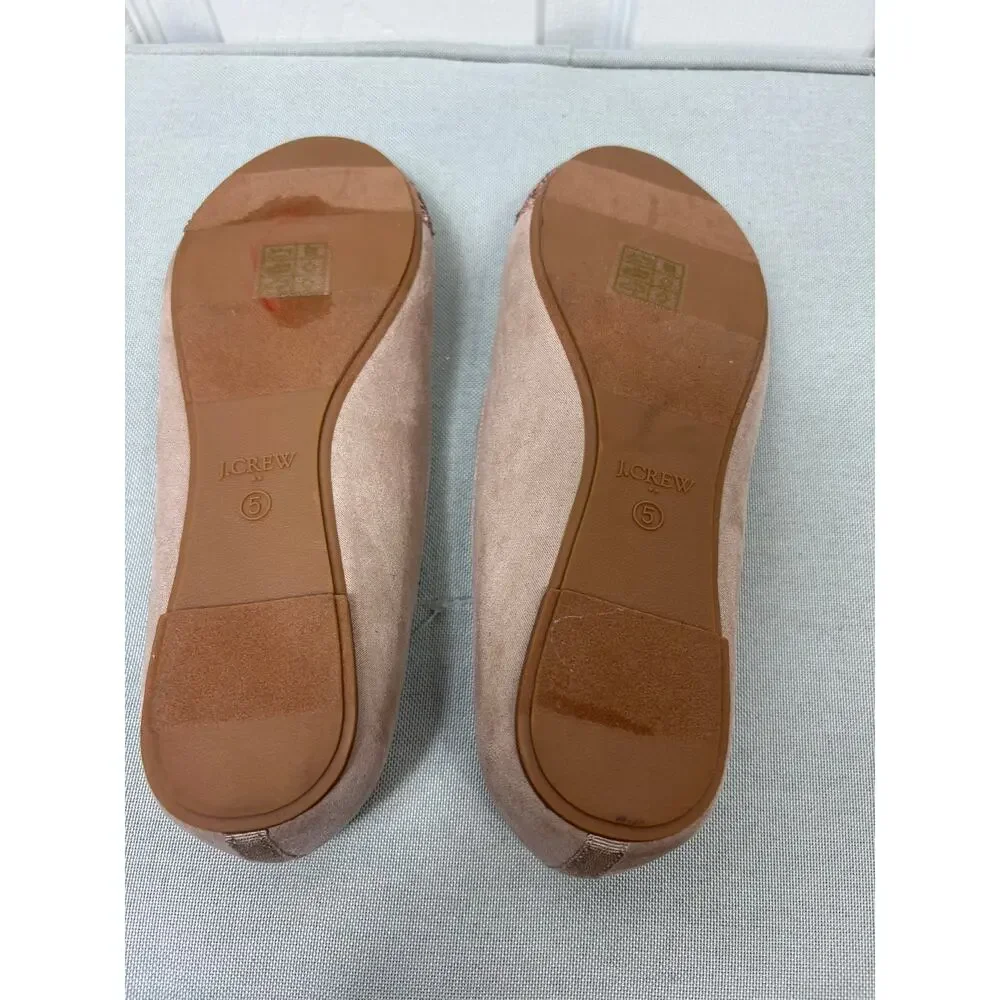 J. Crew Crewcuts Girl's Pink Glitter Ballet Flats - Size 5 - NEW